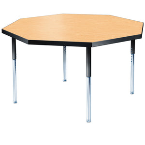 Modern Classic Series 48" Octagon Activity Table with High Pressure Laminate Top, Adjustable Height Legs