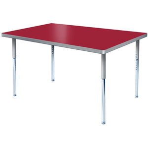 Modern Classic Series 24 x 48" Rectangular Activity Table with High Pressure Laminate Top, Adjustable Height Legs