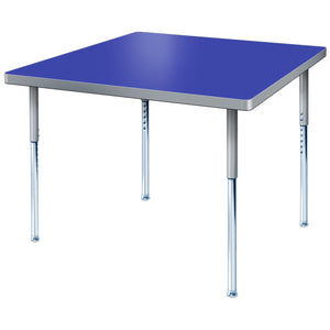 Modern Classic Series 36 x 36" Square Activity Table with High Pressure Laminate Top, Adjustable Height Legs