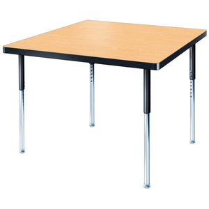 Modern Classic Series 36 x 36" Square Activity Table with High Pressure Laminate Top, Adjustable Height Legs