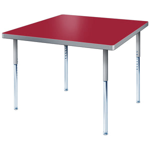 Modern Classic Series 42 x 42" Square Activity Table with High Pressure Laminate Top, Adjustable Height Legs