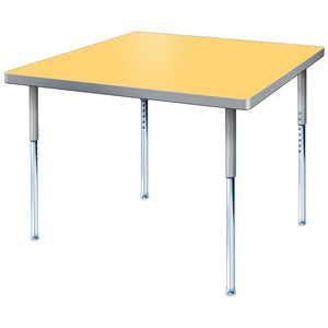 Modern Classic Series 48 x 48" Square Activity Table with High Pressure Laminate Top, Adjustable Height Legs