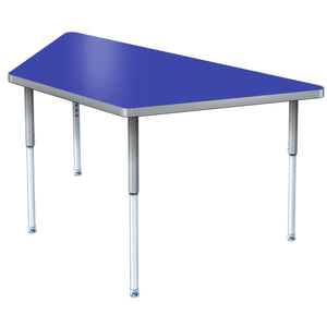 Modern Classic Series 30 x 30 x 60" Trapezoid Activity Table with High Pressure Laminate Top, Adjustable Height Legs