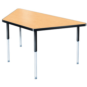 Modern Classic Series 24 x 24 x 48" Trapezoid Activity Table with High Pressure Laminate Top, Adjustable Height Legs