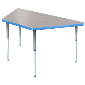 Modern Classic Series 24 x 24 x 48" Trapezoid Activity Table with High Pressure Laminate Top, Adjustable Height Legs