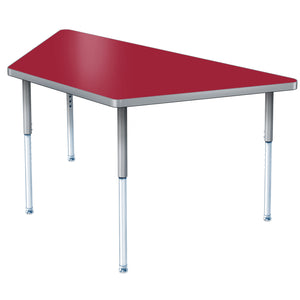 Modern Classic Series 24 x 24 x 48" Trapezoid Activity Table with High Pressure Laminate Top, Adjustable Height Legs