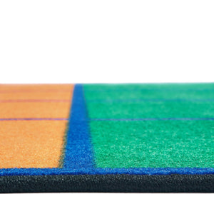 Carpets for Kids Colorful Rows Seating Rug, 6' x 9' Rectangle, Seats 25
