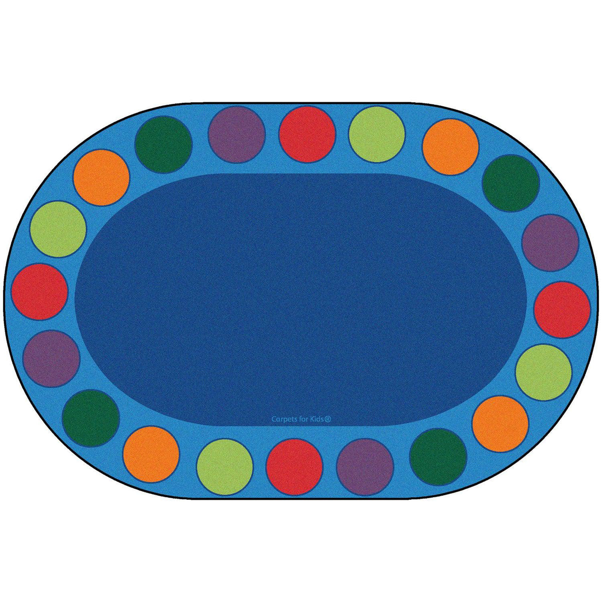 Carpets for Kids Seating Circles Circletime Seating Rug, Primary Colors, 8' x 12' Oval