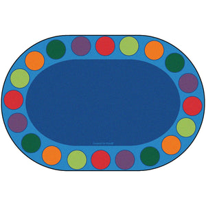 Carpets for Kids Seating Circles Circletime Seating Rug, Primary Colors, 6'9" x 9'5" Oval