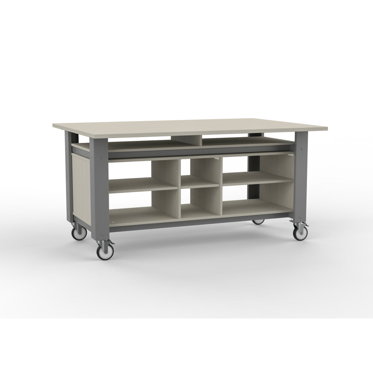 Innovation Table STEM/STEAM Table with Lower Compartment Shelves, 72" x 47"