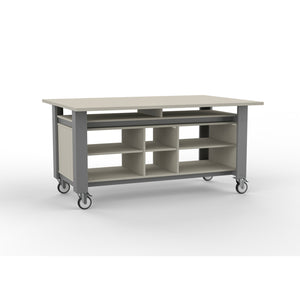 Innovation Table STEM/STEAM Table with Lower Compartment Shelves, 72" x 47"