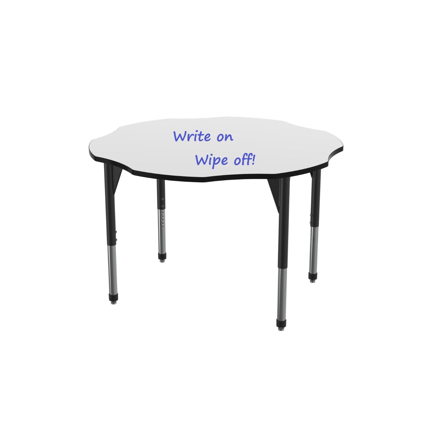 Premier Dry Erase Standing Height Collaborative Classroom Table, 60" Flower