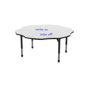 Premier Dry Erase Sitting Height Collaborative Classroom Table, 60" Flower