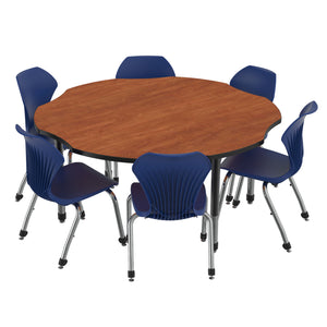 Premier Sitting Height Collaborative Classroom Table, 60" Flower