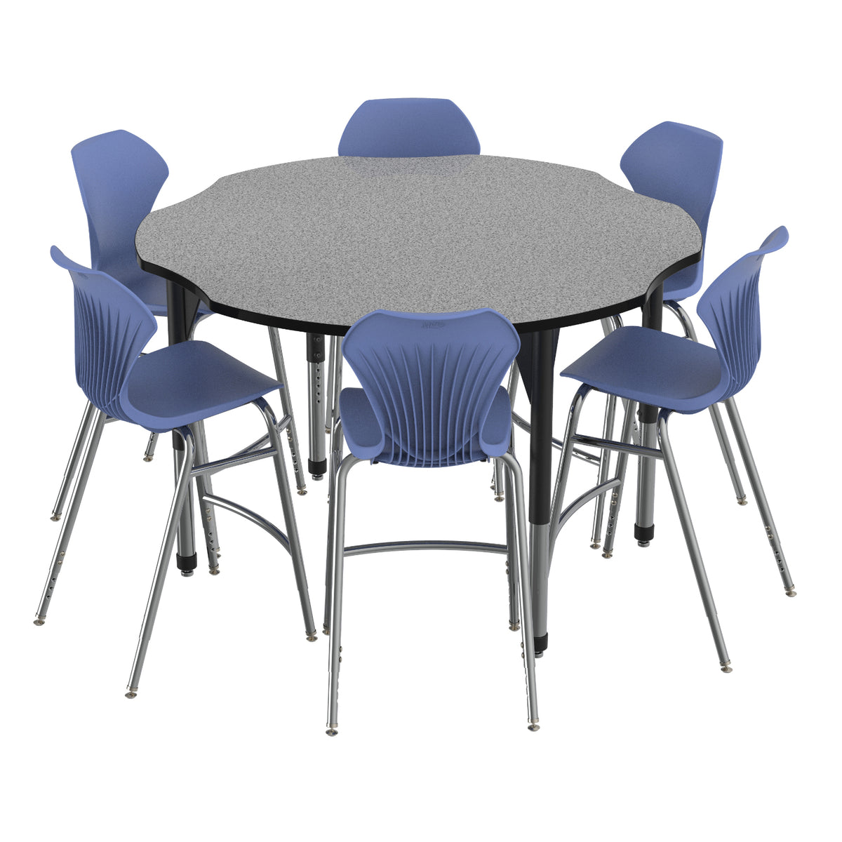 Premier Standing Height Collaborative Classroom Table, 60" Flower