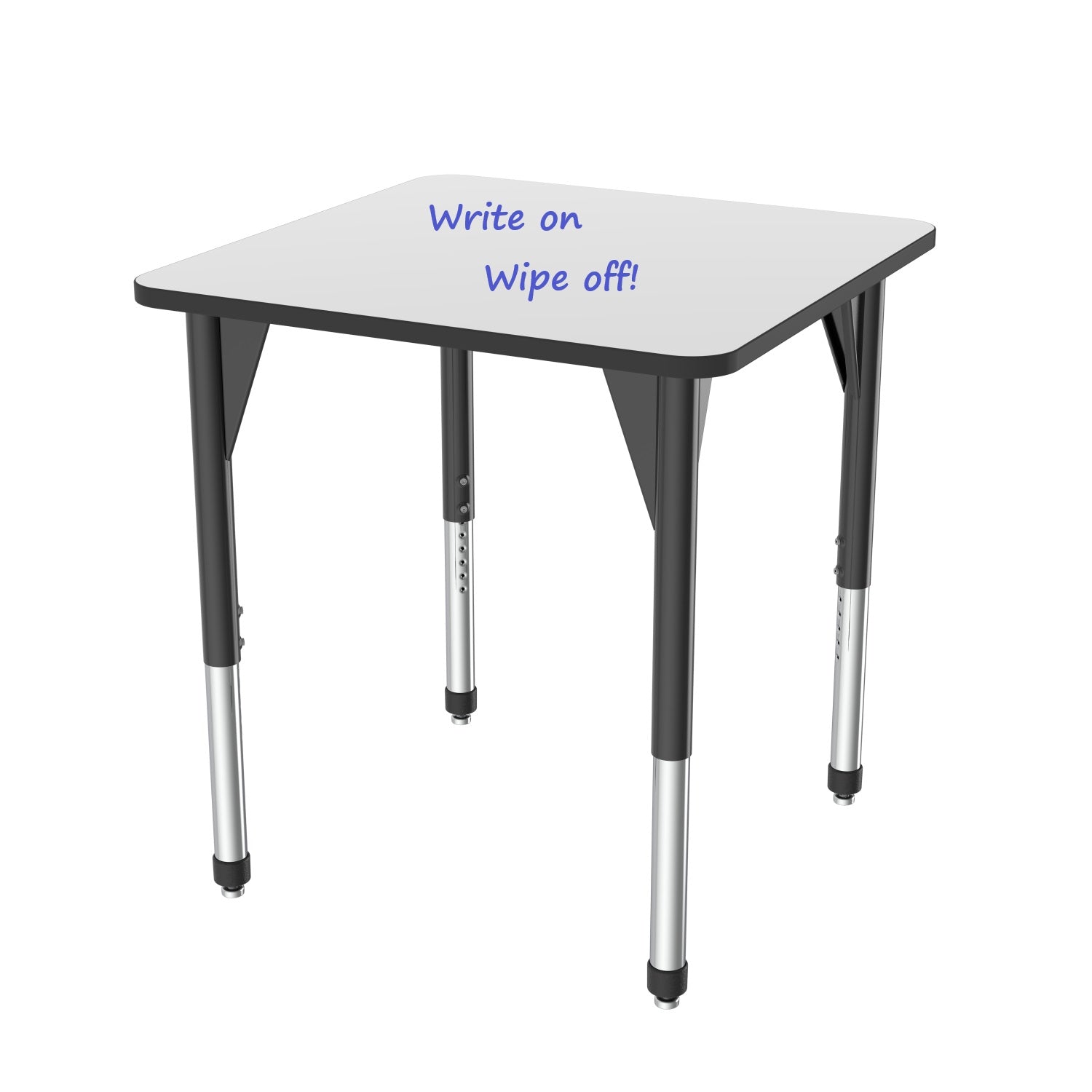 Premier White Dry Erase Standing Height Collaborative Classroom Table, 36" Square