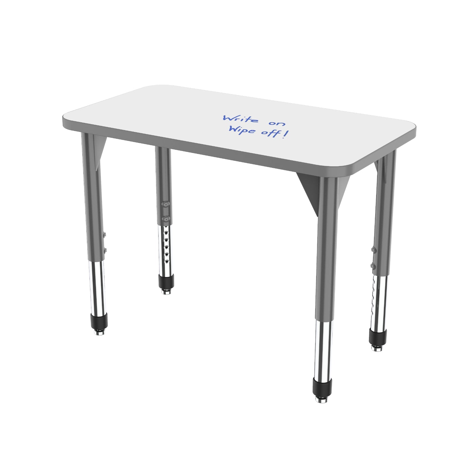 Premier White Dry-Erase Sitting Height Collaborative Desk, 20" x 36" Rectangle