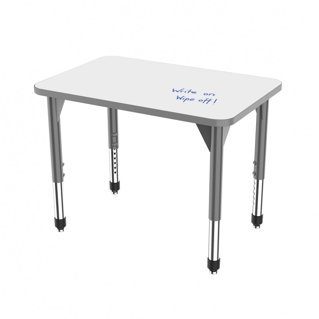 Premier White Dry-Erase Sitting Height Collaborative Desk, 24" x 36" Rectangle