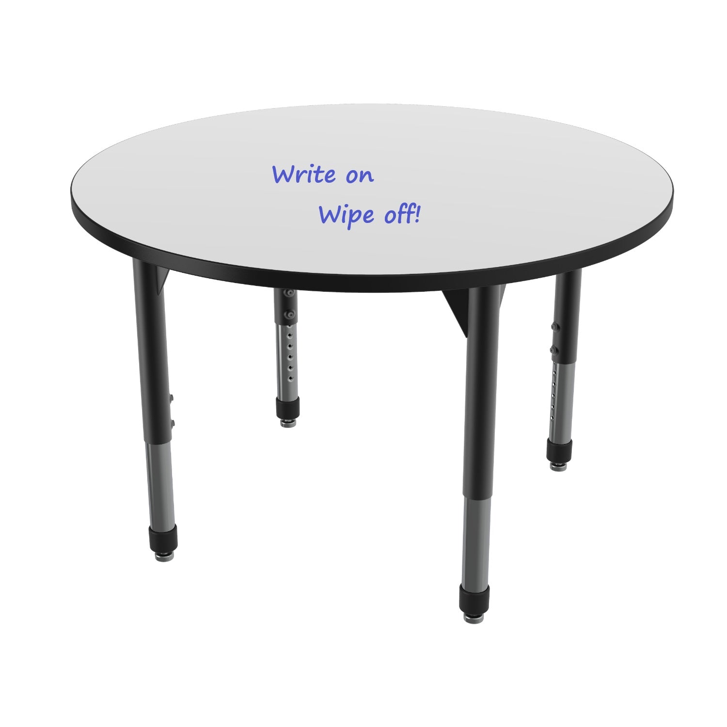 Premier White Dry Erase Standing Height Collaborative Classroom Table, 42" Round