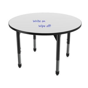 Premier Dry Erase Sitting Height Collaborative Classroom Table, 42" Round