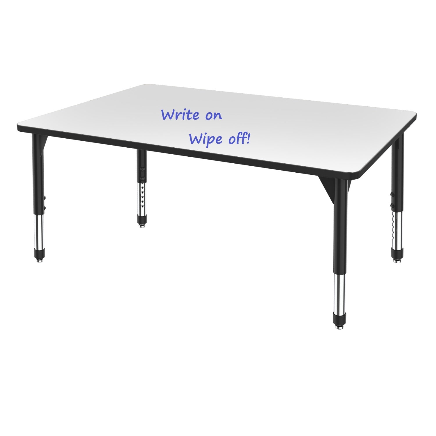 Premier White Dry Erase Sitting Height Collaborative Classroom Table, 36" x 60" Rectangle