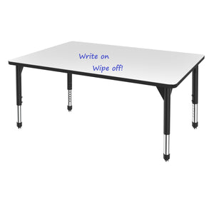 Marco Premier Dry Erase Sitting Height Collaborative Classroom Table, 36" x 60" Rectangle