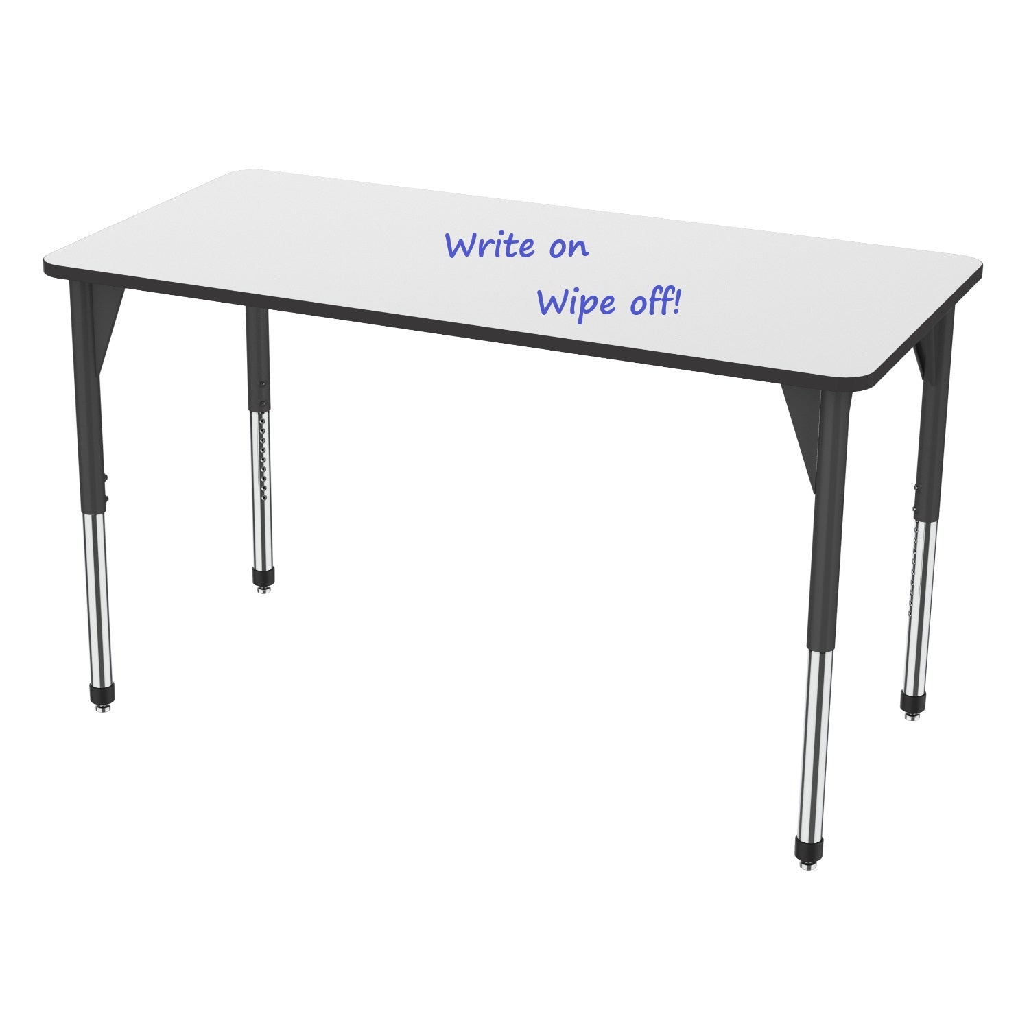 Premier White Dry Erase Standing Height Collaborative Classroom Table, 36" x 72" Rectangle