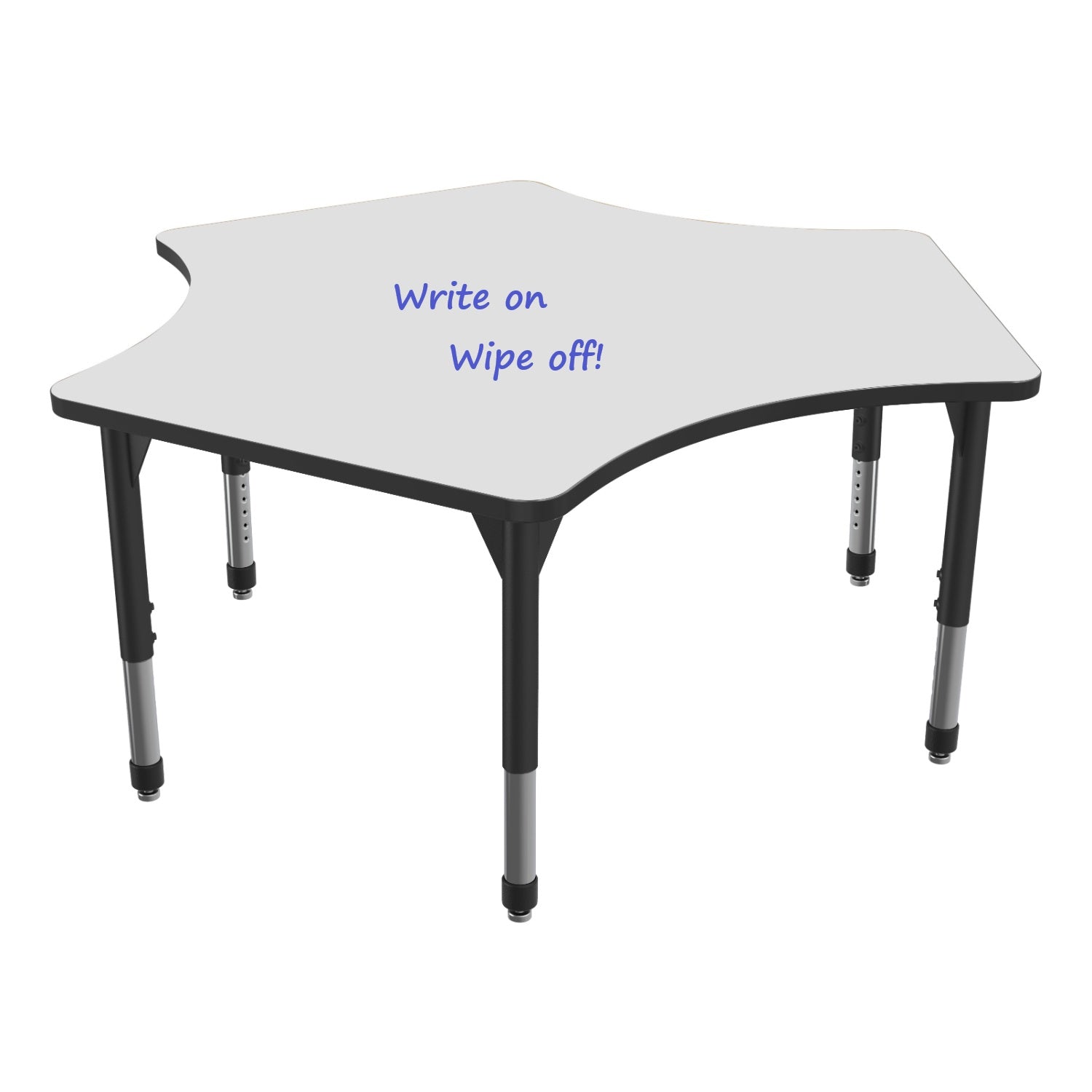 Marco Premier Dry Erase Sitting Height Collaborative Classroom Table, 60" Delta