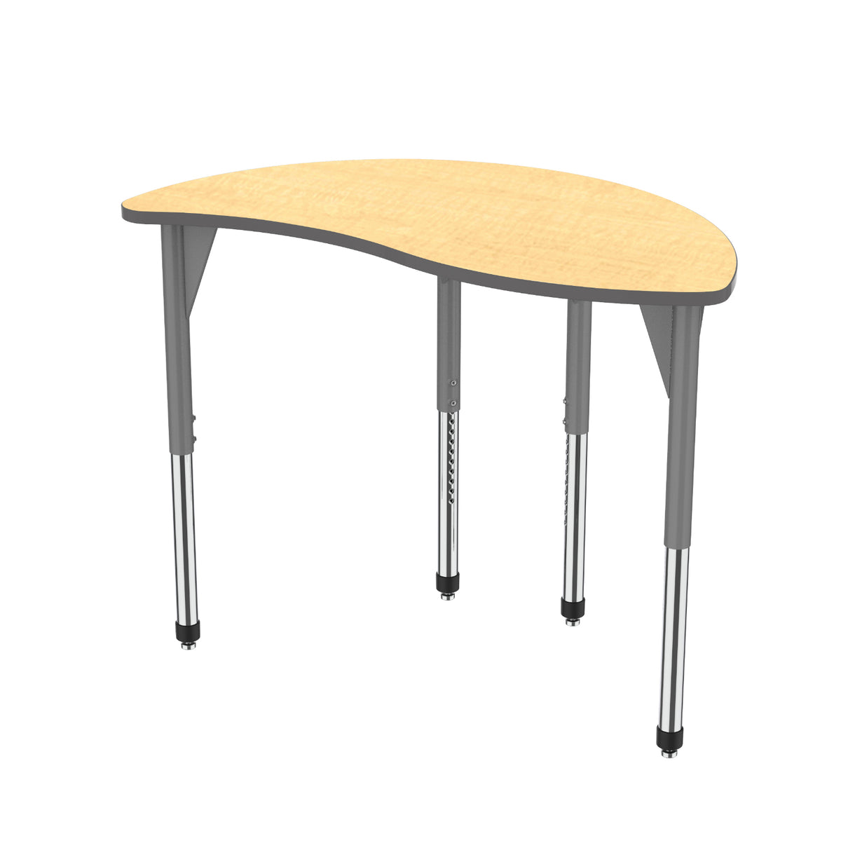 Marco Premier Standing Height Collaborative Classroom Table, 30" x 54" Wave Half Round