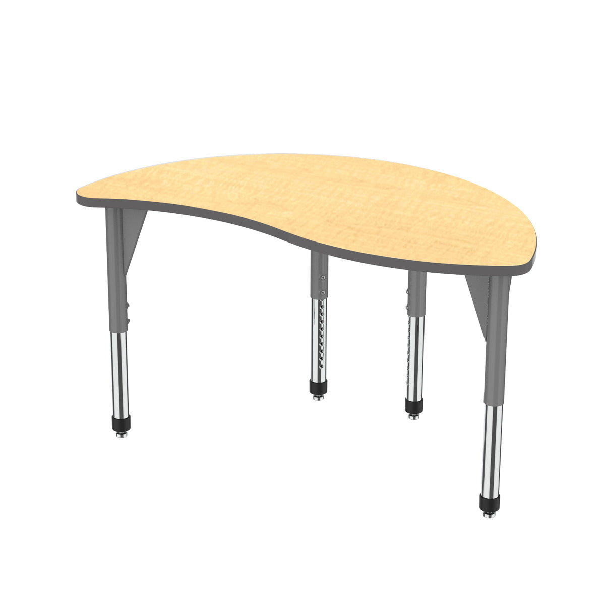 Marco Premier Sitting Height Collaborative Classroom Table, 30" x 54" Wave Half Round