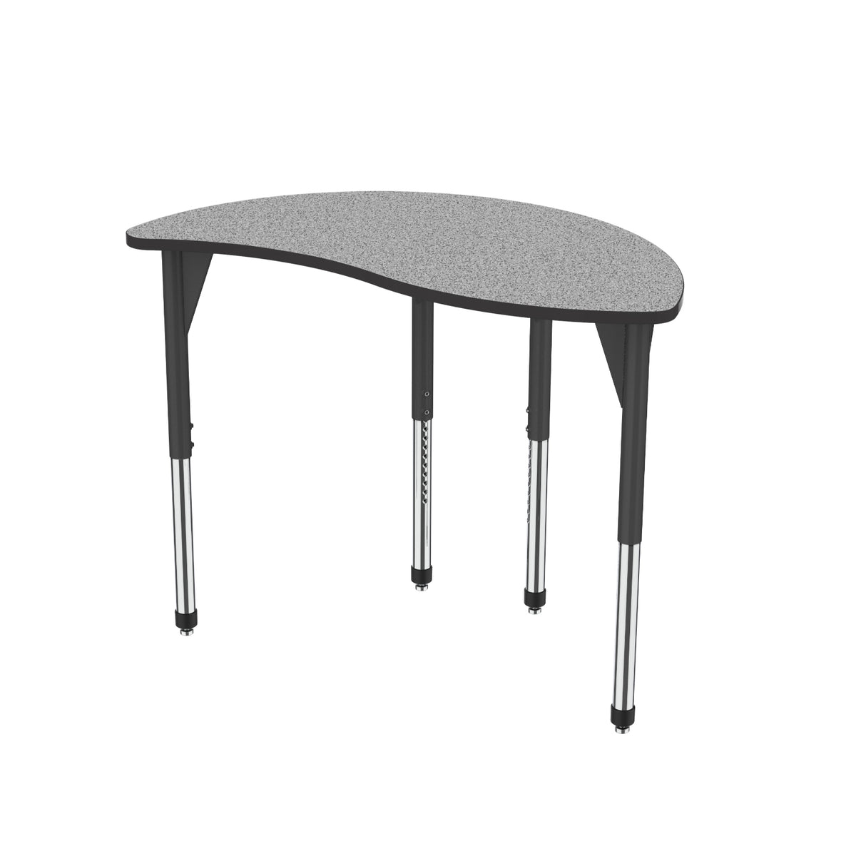 Marco Premier Standing Height Collaborative Classroom Table, 30" x 54" Wave Half Round