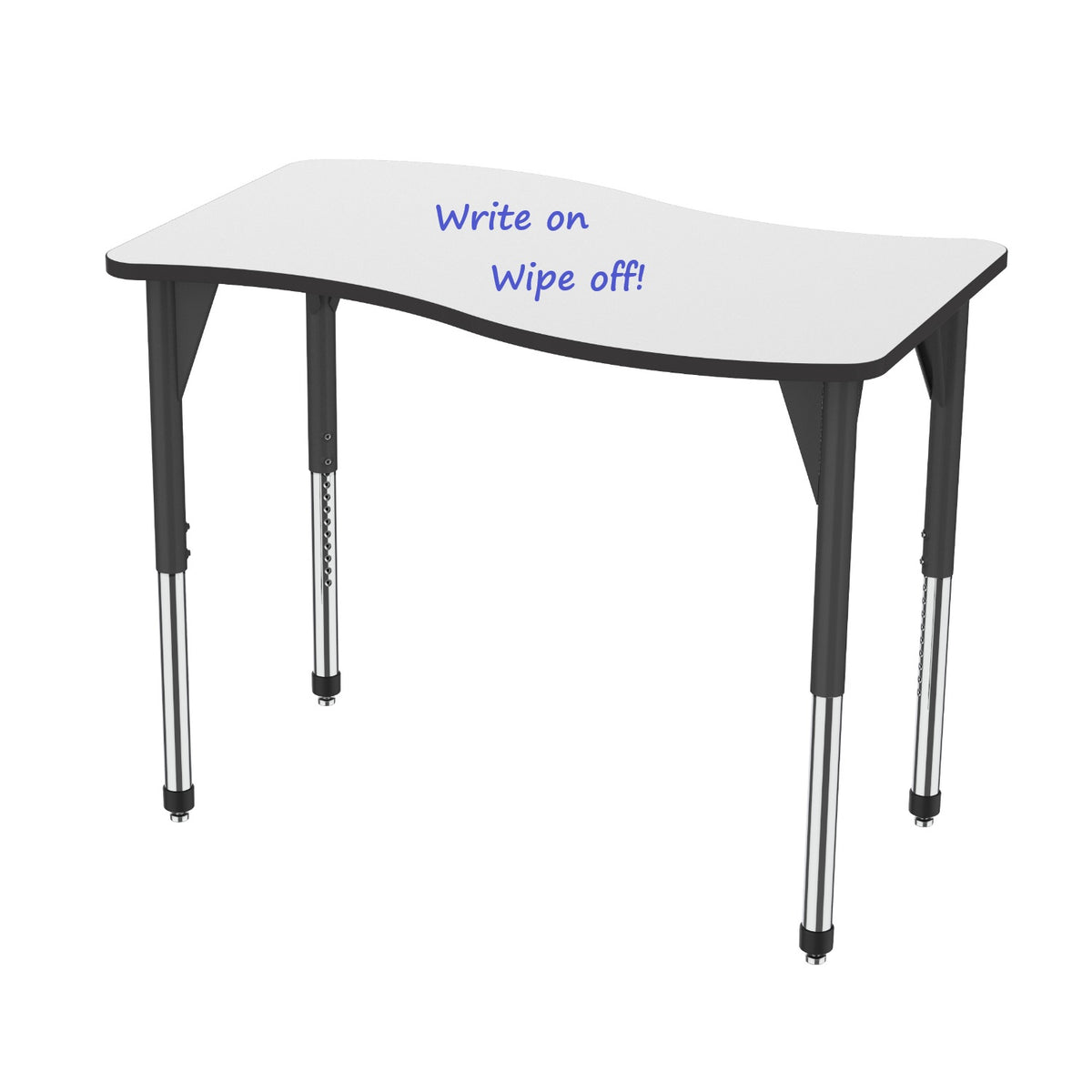 Premier Dry Erase Standing Height Collaborative Classroom Table, 30" x 54" Wave