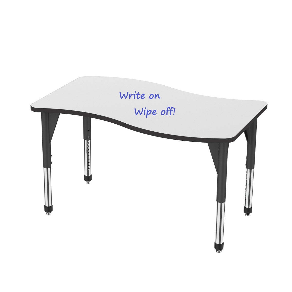 Premier Dry Erase Sitting Height Collaborative Classroom Table, 30" x 54" Wave