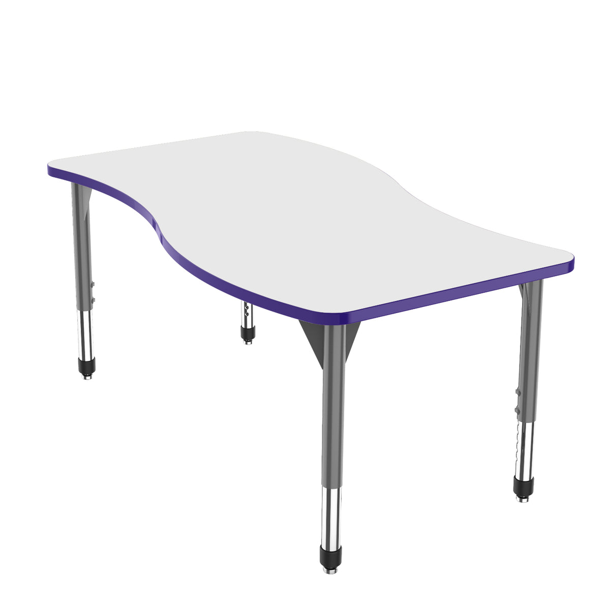 Premier Dry Erase Standing Height Collaborative Classroom Table, 30" x 54" Wave