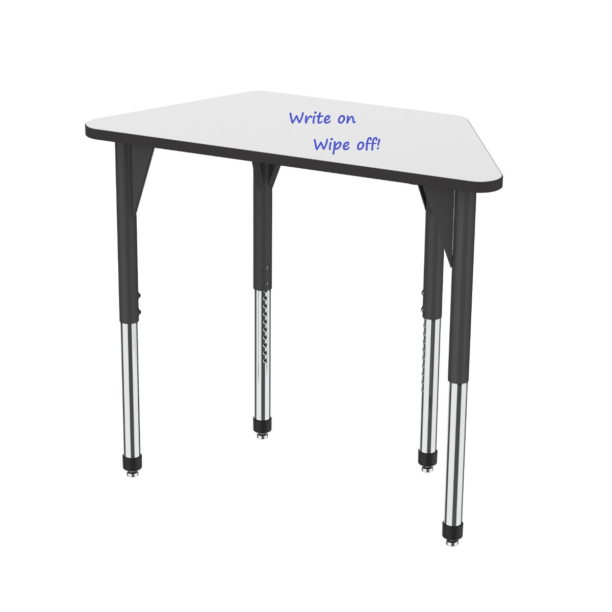 Premier Dry Erase Standing Height Collaborative Classroom Table, 24" x 48" Trapezoid