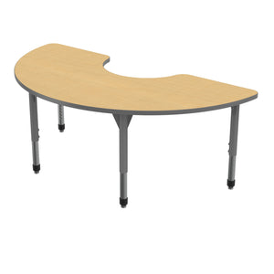 Premier Sitting Height Collaborative Classroom Table, 36" x 72" Half Moon