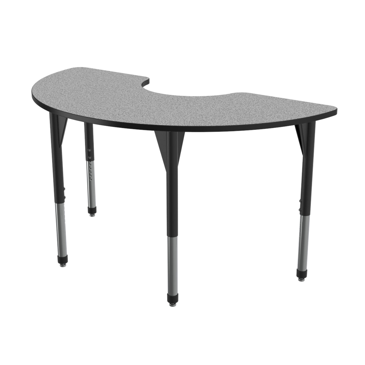 Premier Standing Height Collaborative Classroom Table, 36" x 72" Half Moon
