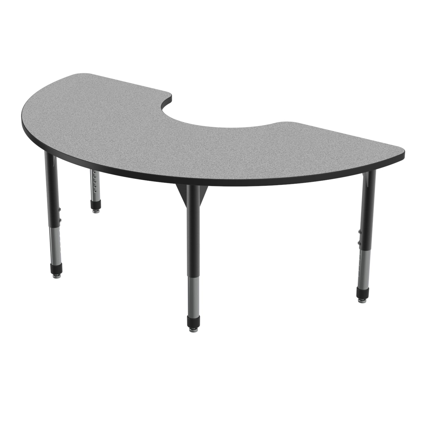 Premier Sitting Height Collaborative Classroom Table, 36" x 72" Half Moon