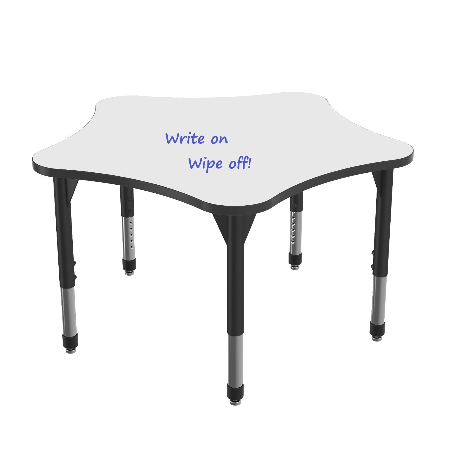Premier White Dry Erase Sitting Height Collaborative Classroom Table, 48" 5-Star