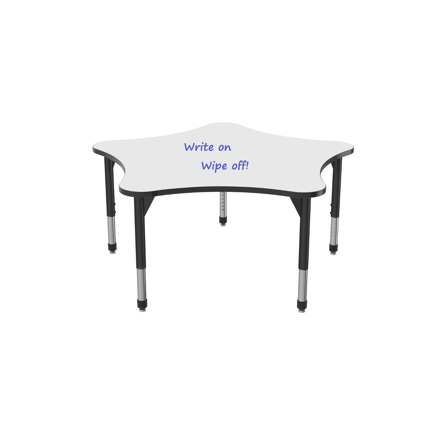 Premier White Dry Erase Sitting Height Collaborative Classroom Table, 60" 5-Star