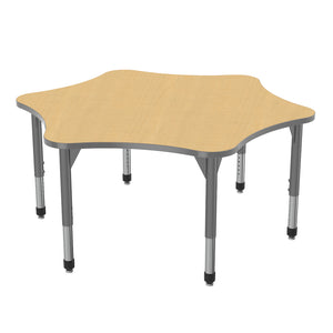 Premier Sitting Height Collaborative Classroom Table, 60" 6-Star