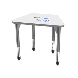 Premier Dry-Erase Sitting Height Collaborative Desk, 20" x 31" Trapezoid