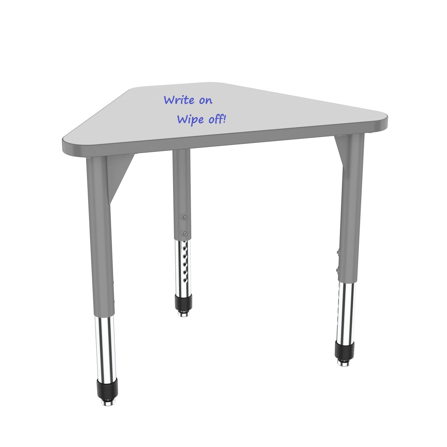Premier Dry-Erase Sitting Height Collaborative Desk, 22" x 32" Trapezoid