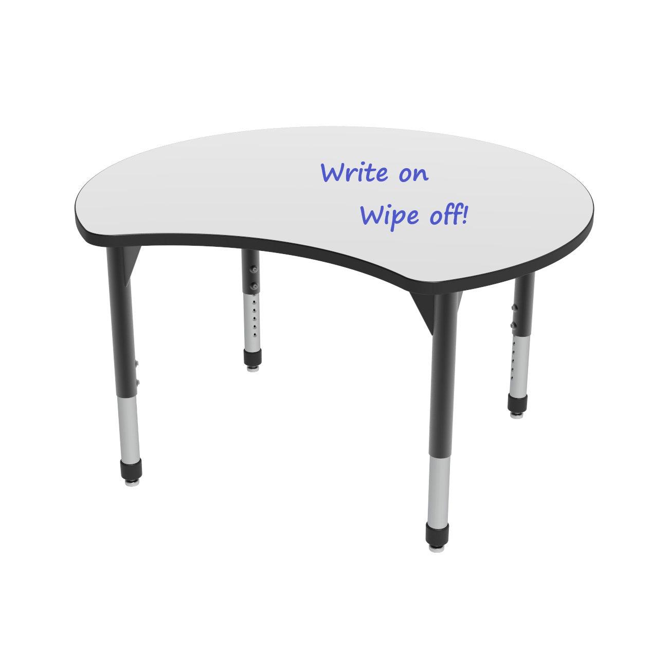 Premier Dry Erase Sitting Height Collaborative Classroom Table, 48" Scoop