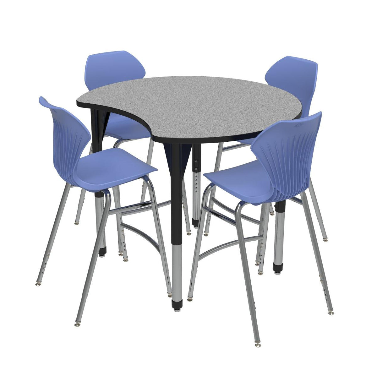 Premier Standing Height Collaborative Classroom Table, 48" Scoop