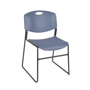 Kobe Round Breakroom Table and Chair Package, Kobe 30" Round X-Base Breakroom Table with 4 Zeng Stack Chairs