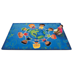 Carpets for Kids Give the Planet a Hug Rug, 8' x 12' Rectangle