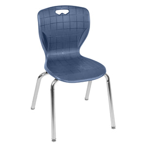 Kee Classroom Table and Chair Package, Kee 48" Round Mobile Adjustable Height Table with 4 Andy 18" Stack Chairs