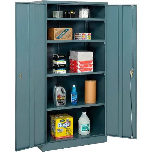 Global Industrial Storage Cabinet, Solid Door with Locking Handle, 36"W x 24"D x 78"H, Assembled
