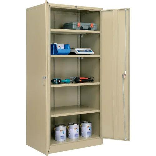 Global Industrial Storage Cabinet, Solid Door with Locking Handle, 36"W x 24"D x 78"H, Assembled